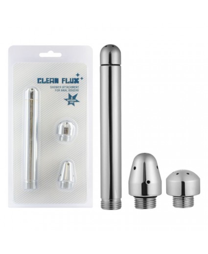 Shower Attachment for Anal Douche with 3 Tips Clean Flux