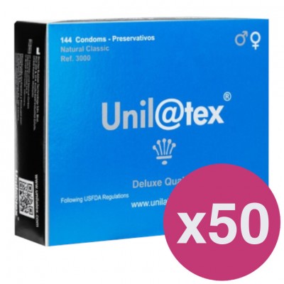 Box of 144 natural condoms x 50
