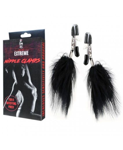 FEATHERED NIPPLE CLAMPS – BLACK