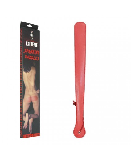 FAUX LEATHER LONG SPANKING PADDLE – RED