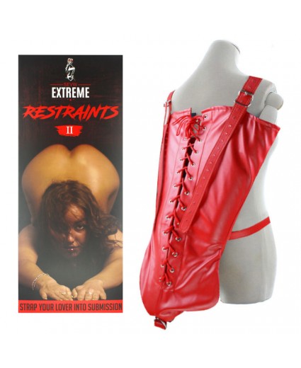 Leather Arm Binder Restraint - Red
