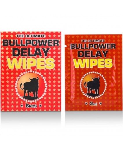 Bull Power Delay Wipes Sachets 6x2ml
