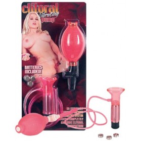 Clitoral Vibrating Pump - Clear Hot Pink