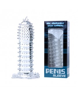 CLEAR CRYSTAL PENIS SLEEVE – SPIKED