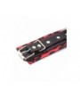 Black and Red Leopard Print Leather Handcuffs