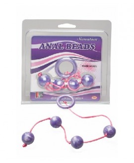 Marble Collection Anal Beads Medium Purple