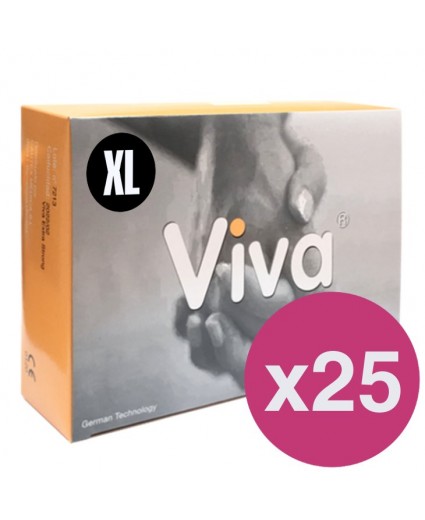 .PRÉSERVATIFS VIVA XL - BOÎTE DE 144 X 25
