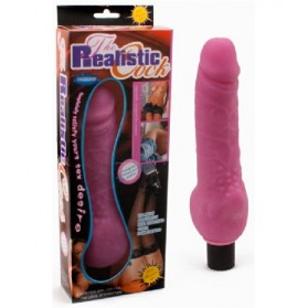 The realistic cock waterproof Pink vibe 23,5cm