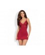 810-CHE-3 CHEMISE & THONG CLARET